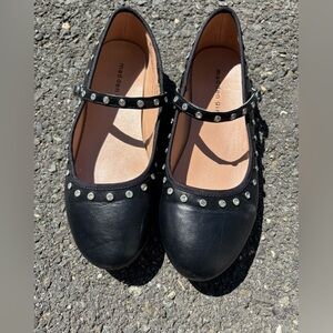 Madden Girl Black Studded Flats